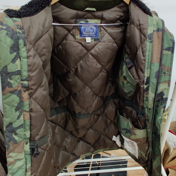 XSmall J.Crew Green Camo Parka - Picture 4 of 9
